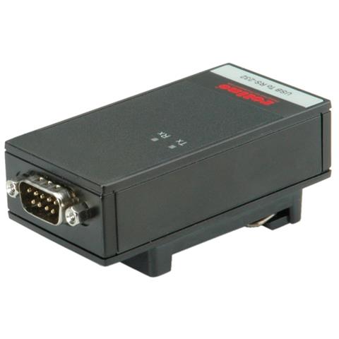 USB 2.0 to RS232 Adapter, for DIN Rail 1 Port, Nero, 22,5 x 42,5 x 85 mm - Foto 2
